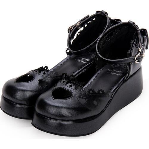 Angelic imprint woman mori girl lolita cosplay shoes lady high heels wedges Pumps women princess dress party shos Size35-46 8590