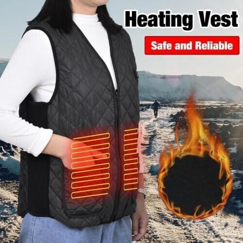 USB Heated Vest Bluetooth App Control 5V Electric Body Warmer 3 Heating Zones APP Adjusts Temperature Electric Heated Vest