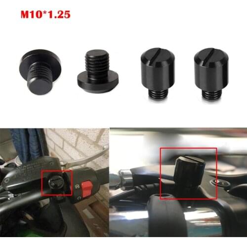 For Kawasaki Z750 Z800 Z900 Z1000 Mirrors Hole Plug Screws Motorcycle CNC M10*1.25 Cover Caps Mount Bolts Accessories