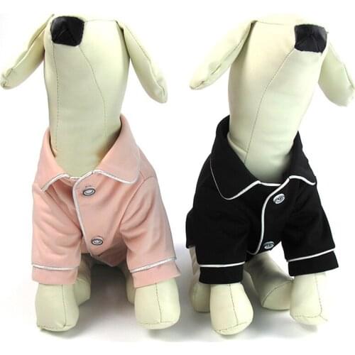 XS-XL Pet Dog Pajamas Winter Pink Black Dog Clothes Cat Puppy Shirt Pet Coat Clothing For Small Dogs French Bulldog Yorkie