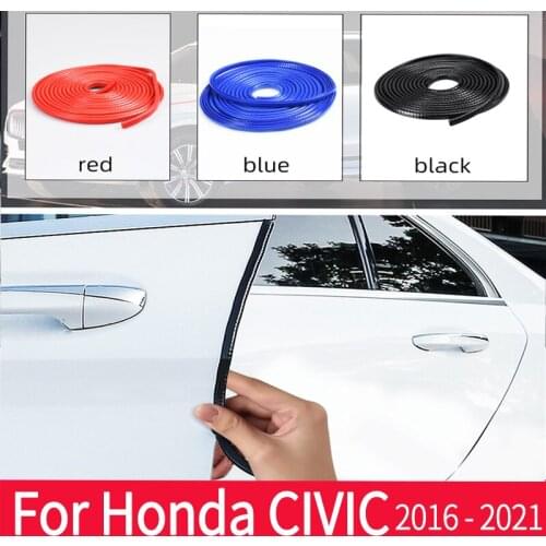 2m 5m10m Car Door Edge Scratch Protector Sticker Guards Trim Styling Mouldings Auto Bumper Decorative Seal Strip For Honda Civic