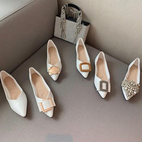 Spring and Summer Pointed Toe Womens Single Shoes Outer Wear Flat Sandals Womens New Style Loafers for Women 2021 Casual Shoe