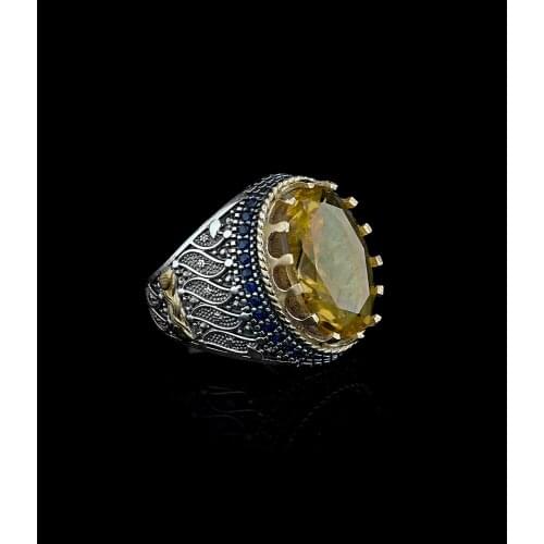 Zultanite Stone Ottoman Style 925 Silver Mens Jewelry Ring