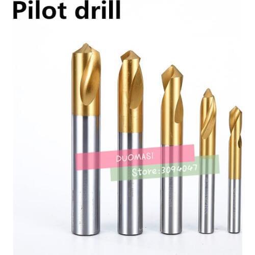 1PCS 8.0*60 degrees/8.0*90 degrees/8.0*120 degrees High quality HSS-CO Titanium coating Pilot drill center drill Free shipping