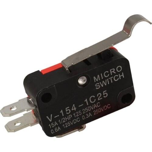 【10pcs】V-154-1C25 Lever Arm SPDT 1NO 1NC Micro Switch 3 Terminals Momentary