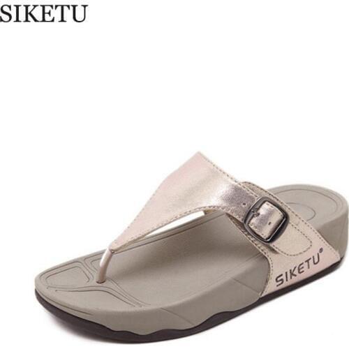 2017 Women Sandals Shoes Sapato Feminino Wedge Flip Flops Fashion Beach Women Slipper Shoes Sandalias Mujer k172