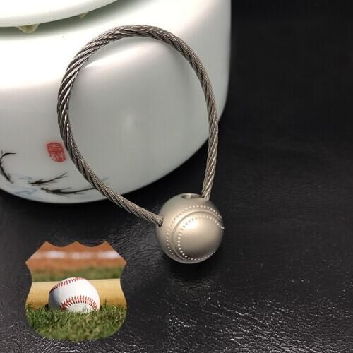 3D baseball keychain key ring steel wire key chain key holder high quality innovative portachiavi llaveros hombre bag charm