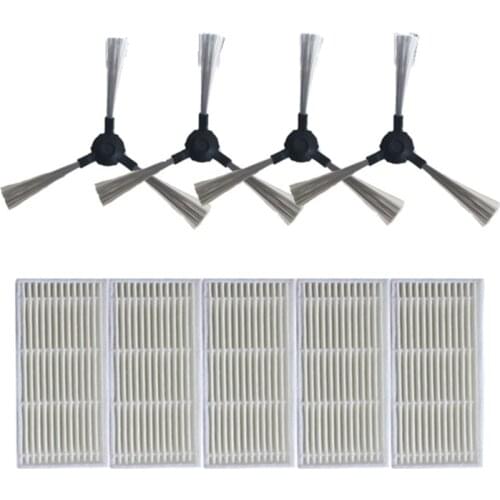 5x robot HEPA filter + 4x Side Brush for KITFORT KT-516 kt 516 Robotic Vacuum Cleaner Accessories Parts