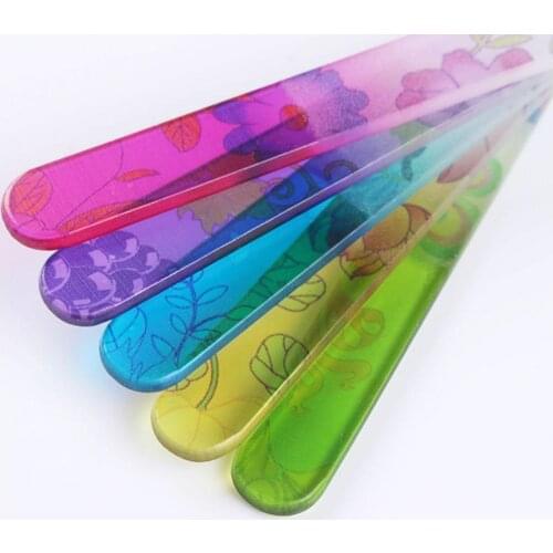 50% Hot Sale Fashion Nail File Buffing Grits Sand Nail Art Beauty Makeup Tool Durable Crystal Glass File Manicure Nail Art Tools