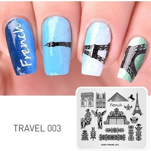 AriesLibra Nail Stamping Plates Tower Building Flowers Pattern Manicure Stamping Template Nail Art DIY Plate