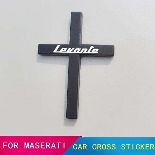 Car Jesus cross sticker Metal God Christian Cross Side Emblem Sticker For Maserati Ghibli GranSport GranTurismo Levante MC20