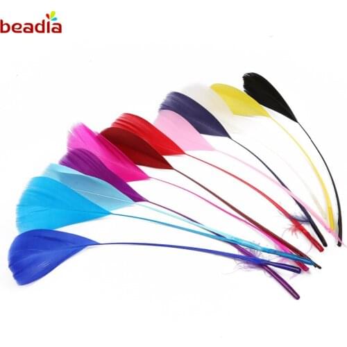 Beadia New Arrival Large feathers head floating A variety of colors beautiful small decoratin for house and garment 10 pcs/lot