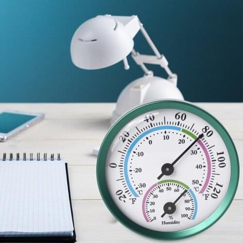896B Temperature Humidity Monitor Gauge for Home Room Outdoor Offices Display Mechanical Diameter 1 Pack No Battery Needed