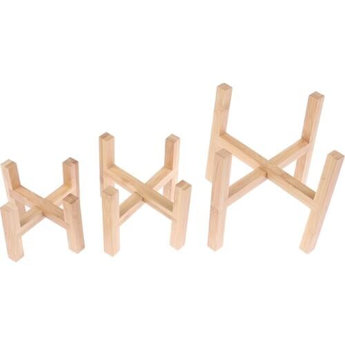 Wood Planter Pot Trays Flower Pot Rack Strong Free Standing Bonsai Holder