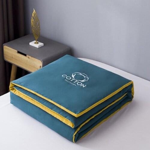 Cool Quilt Super Soft Cotton Air-Conditioning Quilt Double Summer Quilt Gift Quilt Embroidery Washed Cotton Summer Quilt