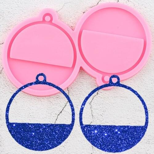 L/M/S Semicircular Shape Earrings Handmade DIY Epoxy Silicone Molds Fashion Jewelry Resin Craft Keychain Pendant Necklace Mould