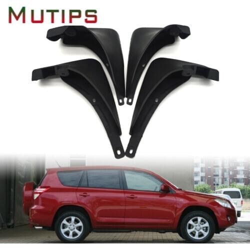 Mutips car front rear mudguard splash guards mud flaps accessories For Toyota RAV4 No Flare 2006 2007 2008 2009 2010 2011 2012