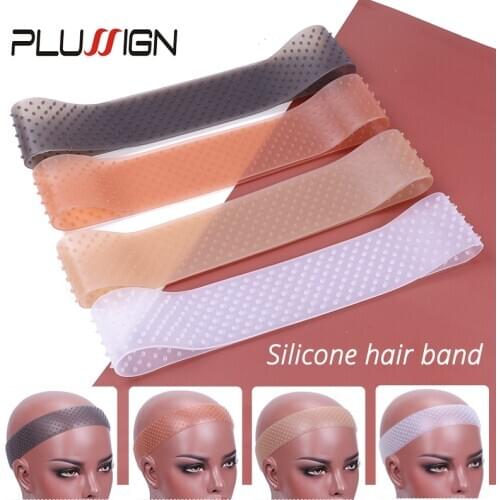 3-5Pcs Cheap Wig Grip Headband For Lace Frontal Wigs Silicone Hair Fix Band Wig Elastic Band Medium Large Size Sport Headband