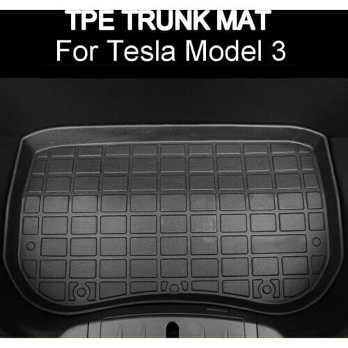 Front Cargo Tray Trunk Floor Black TPE Material Waterproof Mat Anti-dust Boot Cargo Line Custom Fit For Tesla Model 3