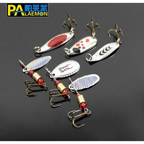 Lure bait rotating metal sequins bait suit three iron hook bait lures hard bait each 6 pieces
