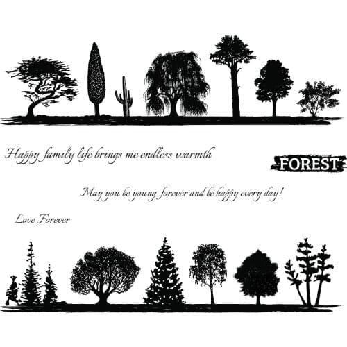 AZSG tree Clear Stamps/Seals For DIY Scrapbooking/Card Making/Album Decorative Silicone Stamp Crafts