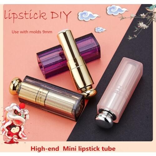 Lipstick hollow tube High-end mini sample tube Diy lipstick tube Empty shell Use with 9.0mm lipstick mold