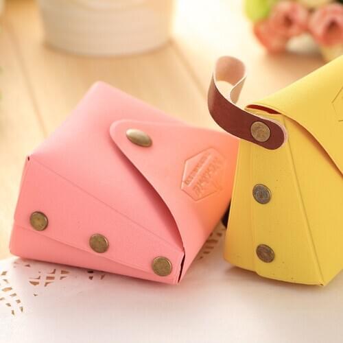 Ladies pu coin purse key bag sanitary cotton bag mini cute oval zipper girl coin purse USB data cable earphone bag card holder