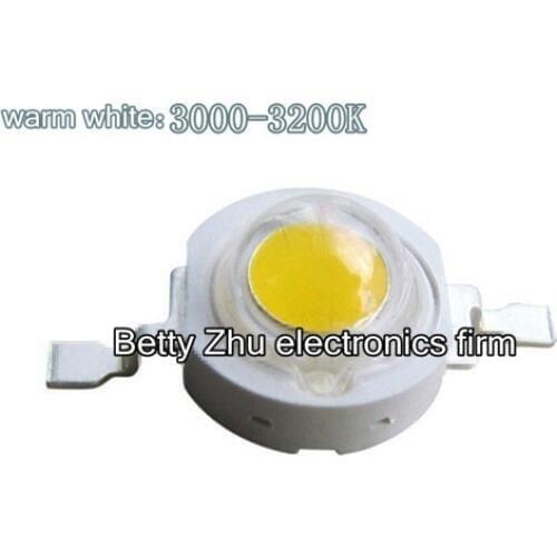 10PCS/LOT 1 w LED lamp bead / 1 w high-power beads /(90-100 lm) DIY ball steep light fittings 3000-3200K Warm white