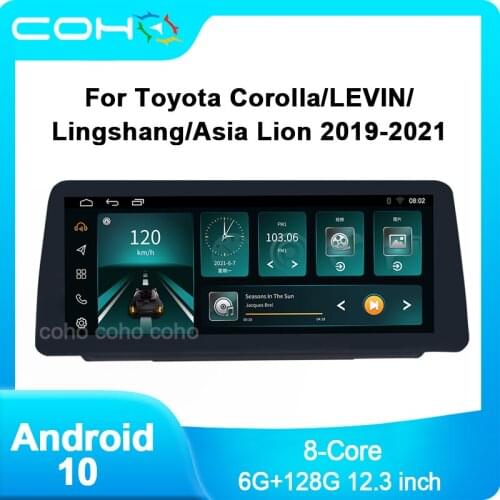 COHO For Toyota Corolla/LEVIN/Lingshang/Asia Lion 2019-2021 1920*720 Car Multimedia Player Stereo Radio Android 10 6+128G 8-Core