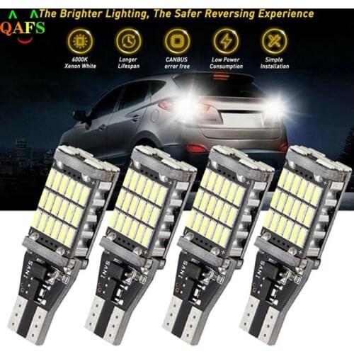 2Pcs DC 12V Canbus T16 T15 921 W16W LED Bulb Car Backup Reverse Lights 6000K