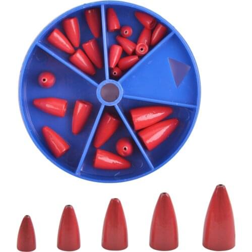 24Pcs/box Carolina Fishing Bullet Weights Flipping Sinker Casting Rigging ECO-Friendly Coating Bass Fishing Rig Tackle