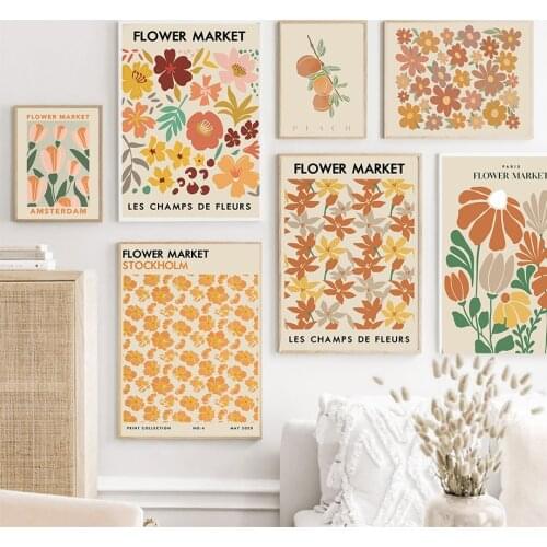 Matisse Colorful Flower Leaf Wall Art Canvas Painting Nordic Posters And Prints Modern Art Wall Pictures For Living Room Decor