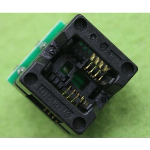 Free Shipping 50PCS/lot 150mil SOP8 to DIP8 IC socket Programmer adapter Socket High Quality OTS-16-03 for 24xx 93xx eeprom