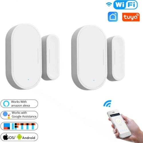 WiFi Tuya Zigbee Door Sensor, Smart Door Open/Closed Detectors, Smartlife APP Wifi Window Sensor Work with Alexa,Google Home
