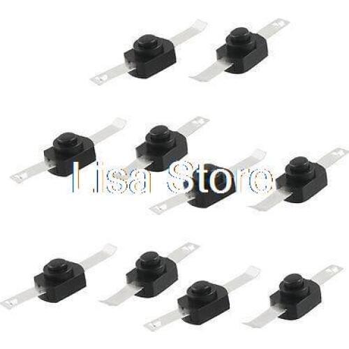 DC 30V 1A Black On Off Mini Push Button Switch for Electric Torch