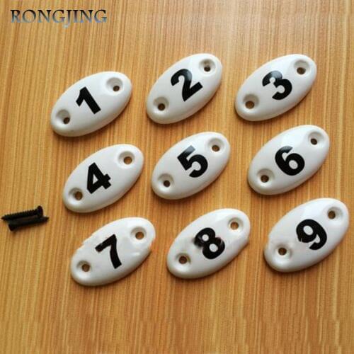 Number Ceramic Cabinet Drawer Knobs Porcelain Kids Wardrobe Handles Furniture Dresser Closet Cupboard Kitchen Cabinet Pulls