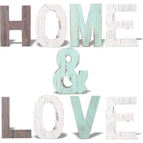 Diy creative antique wooden English alphabet ornaments retro decorative desktop decoration