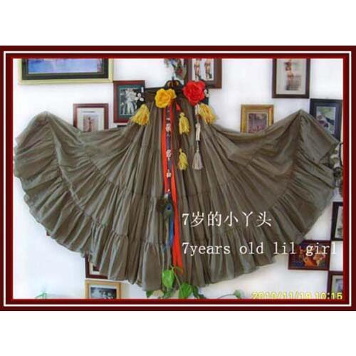 Cotton 4Tiered 18Yards Ats Gypsy Tribal Belly Dance Skirt EH23