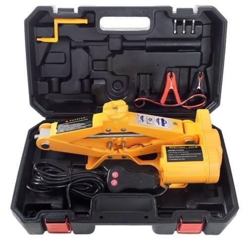 DC12V 100W 2T Car Electric Jack, Hydraulic Car Jack Set, Lifting Car and Replacement Emergency Equipment Tool