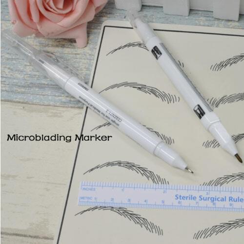 Microblading Skin Marker Pen Double Ended with Ruler Set Permanent Makeup Outliner Sterile Surgical Pack tattooing tool