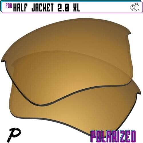 EZReplace Polarized Replacement Lenses for - Oakley Half Jacket 2.0 XL Sunglasses - Gunmetal P