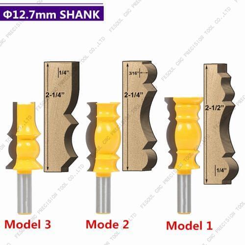 12.7mm shank-1PCS,CNC Solid Carbide Milling Cutter,woodworking router bit,Floor knife,A variety of lines,cabinet wood tool