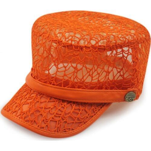 Lace Nylon Classic Breathable Cool Baseball Cap Simple Match Comfortable Flat Hat Female Love 4color 1pcs