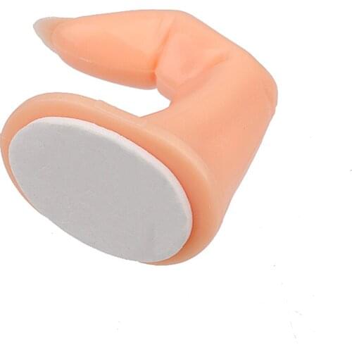 2pc Nail Art Practice Fingers False Nail Polish Training Stand with Nail Tip