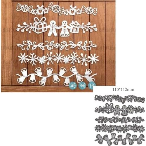 MT Craft metal cutting dies cut die Christmas bell ribbon decoration Scrapbook paper craft knife mould blade punch stencils dies
