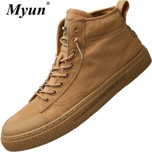 Spring Autumn New white High Top Casual Shoes For Men Canvas Lace Up Hip Hop Shoes Men High Top Flat sports shoes size 39-44