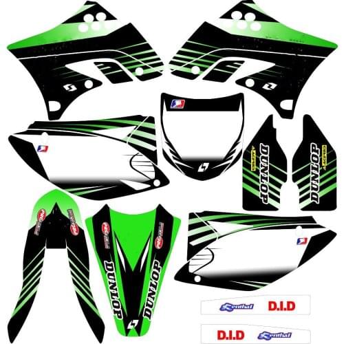 For Kawasaki 450 KXF 2010 Motocross Team 3M STICKERS GRAPHICS BACKGROUNDS DECALS kits For Kawasaki KXF450 2011 2009 2010 KX450F