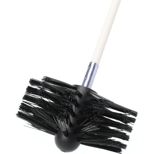 Nylon Brush With 6pcs Long Handle Flexible Pipe Rods For Chimney Kettle House Cleaner Cleaning Tool Kit D0AC