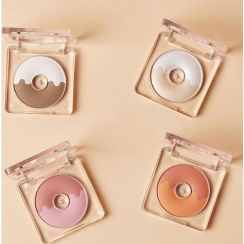 Donut Blush Highlighter Makeup Palette Brighten Skin Illuminator Highlight Face Cosmetic Face Contouring Powder Palette TSLM1