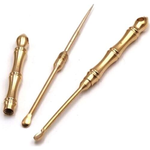 1PC Multifunctional Folding type Earwax Cleaner Portable Ear Wax Removal Tools Ear Spoon Attached A Key Ring